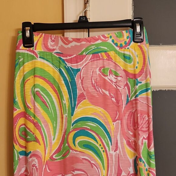 Lilly Pulitzer "Marnie" Maxi Skirt or Tube Dress w/ Flamingos Print Size XS - Picture 2 of 10